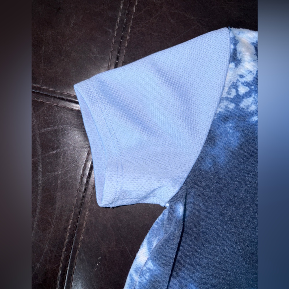 Jordan Sky Blue hues and White Tie-Dye Hoodie Dress - Picture 7 of 9